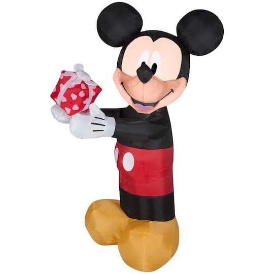 3.5ft. Airblown&#xAE; Inflatable Valentine&#x27;s Day Mickey Mouse with Present
